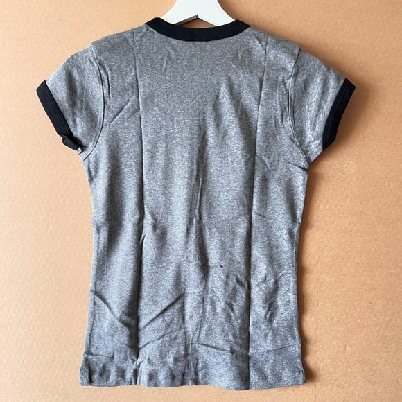 GEEK SQUAD Ringer Women's Tee Size L Made in USA + Huge GS jacket patch NEW - Picture 2 of 5